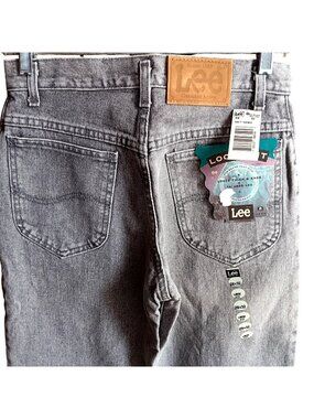 True Vintage Lee Jeans 28x30 NEW 80's LOOSE FIT TAPERED PREP PEWTER DENIM Gray